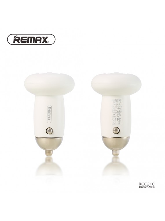 REMAX RCC210 2.1A Dual USB Mushroom-Head Charger White