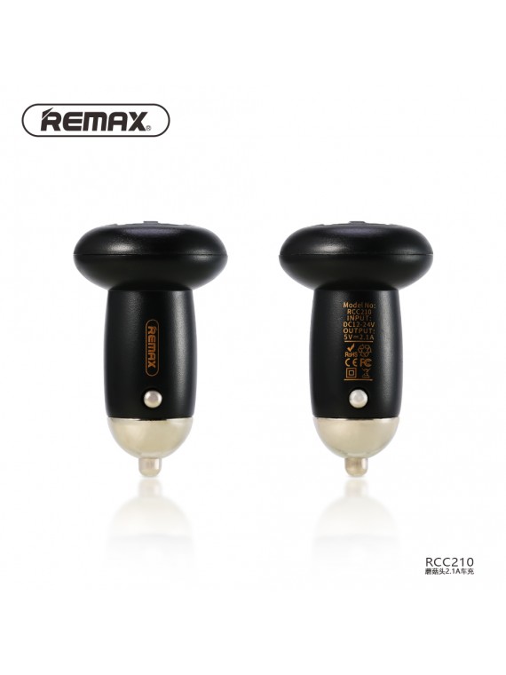 REMAX RCC210 2.1A Dual USB Mushroom-Head Charger Black