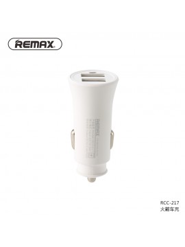 REMAX RCC217 Car Charger Set with 3 in 1 Cable 2.4A White