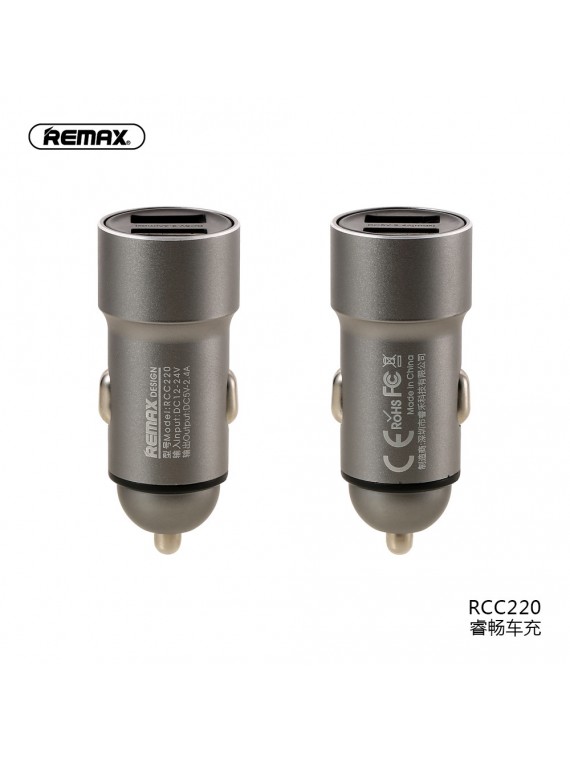 REMAX RCC220 2USB 2.4A Car Charger Silver