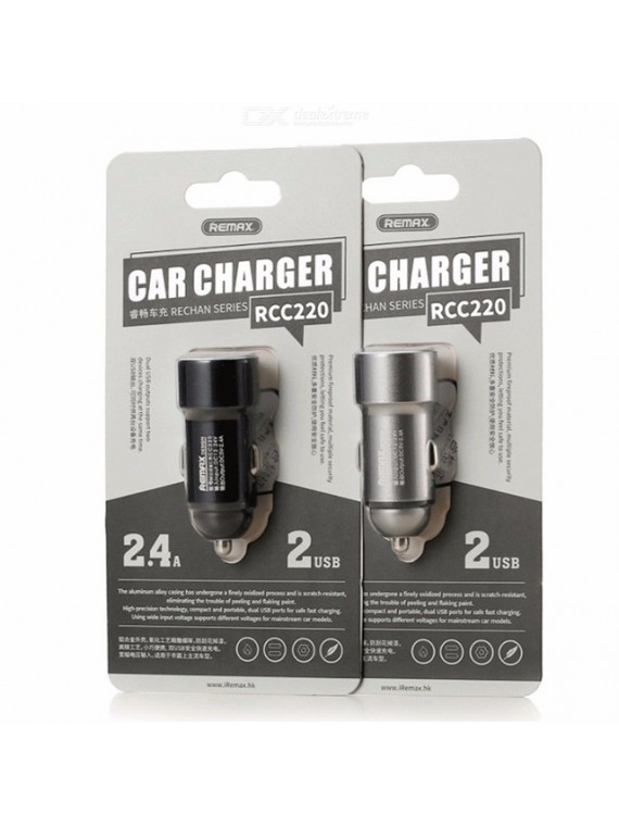 REMAX RCC220 2USB 2.4A Car Charger Black