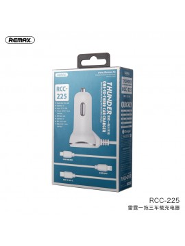 REMAX RCC225 One to Three Car Charger White