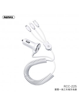 REMAX RCC225 One to Three Car Charger White