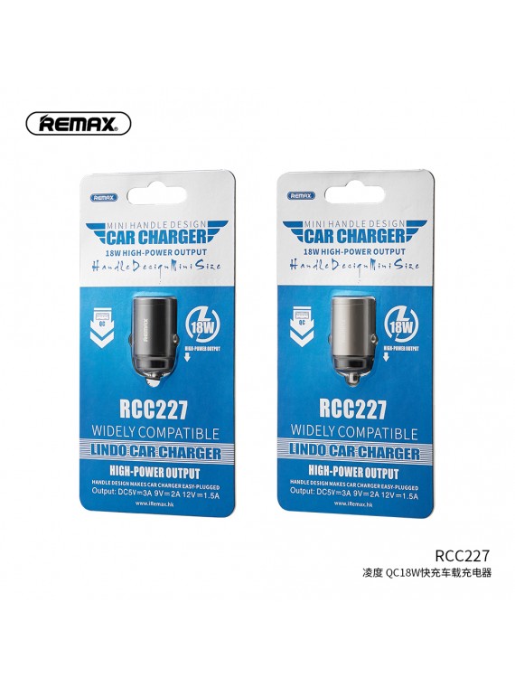 REMAX RCC227 18W Car Charger Silver