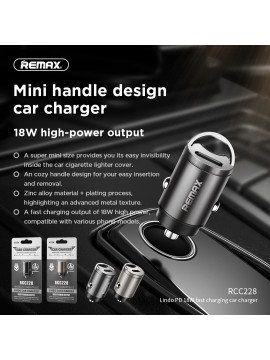 REMAX RCC228 Type-C 18W Car Charger Silver