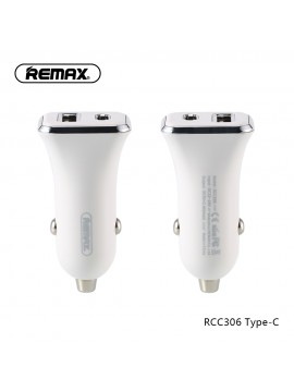 REMAX RCC306 Single USB & Type-C 2.4 A Car Charger White