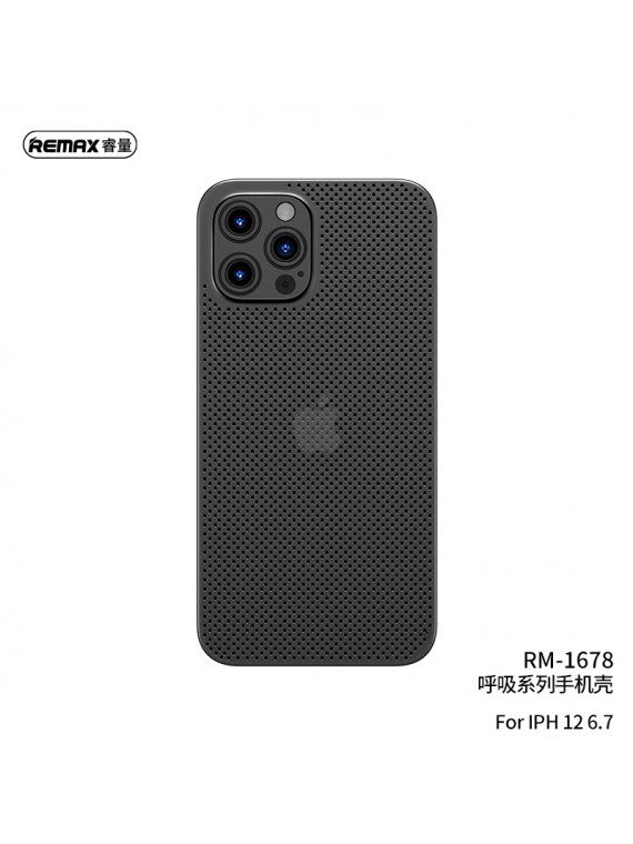 REMAX RM-1678 Breath Series Phone Case For IPH12 6.7 Pro Max Black