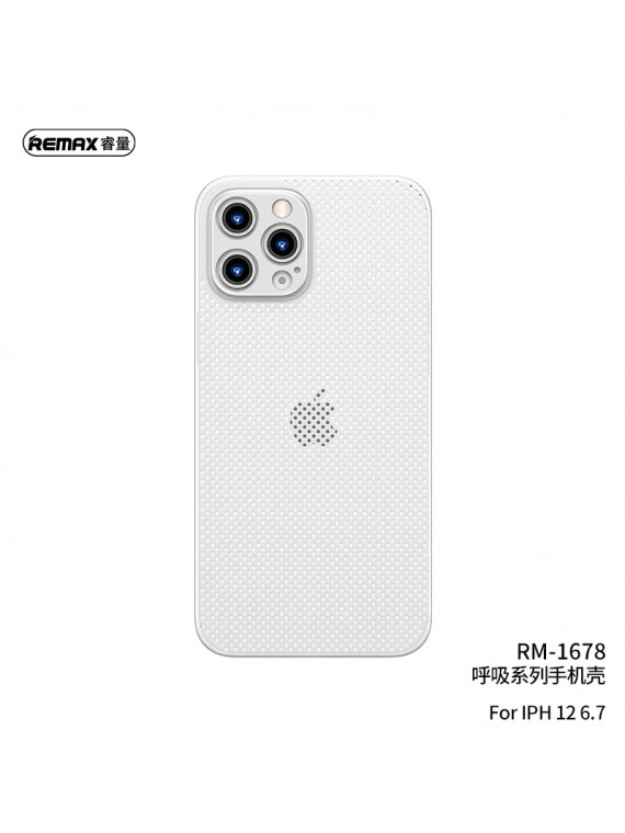 REMAX RM-1678 Breath Series Phone Case For IPH12 6.7 Pro Max White