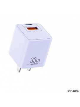 REMAX New RP-U26 Batt Series 33W PD+QC Multi Compatible Fast Charger Purple