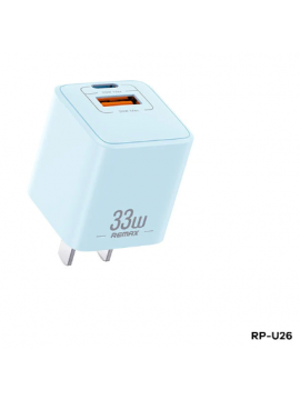 REMAX New RP-U26 Batt Series 33W PD+QC Multi Compatible Fast Charger Blue