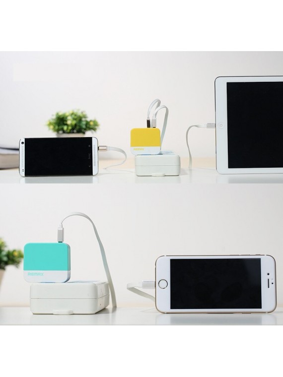 REMAX RMT-31 3.1A 2 USB Charger Angle RMT6288 Yellow