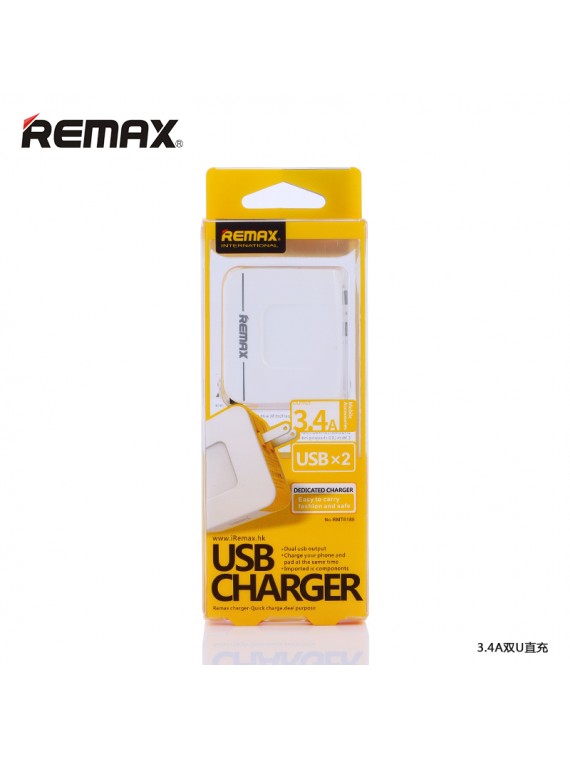 REMAX RMT6188 2 USB 3.4 A Charger White
