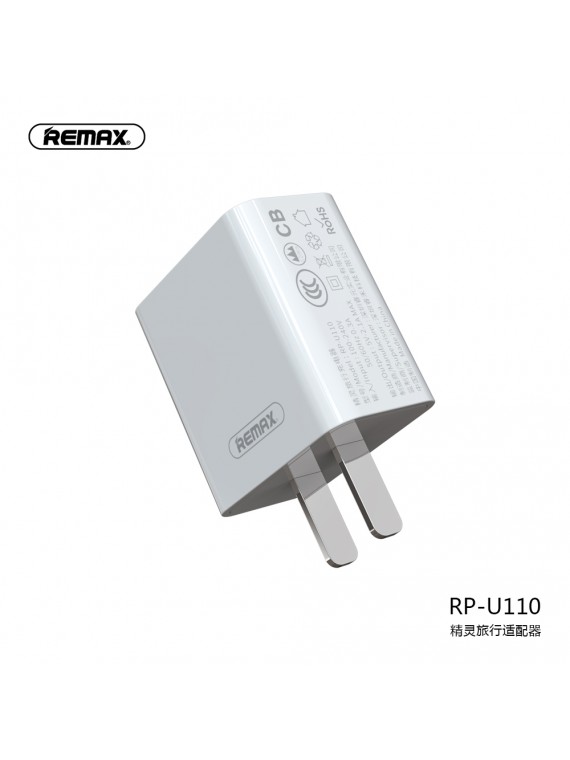 REMAX RP-U110 2.1A Single USB Charger White