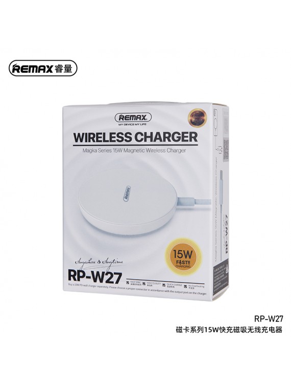 REMAX RP-W27 Wireless Magnetic Charger White