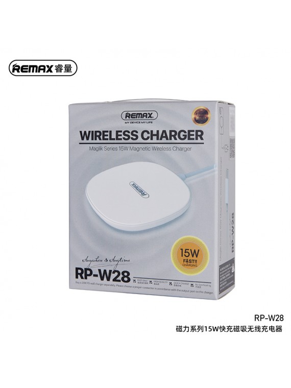 REMAX RP-W28 Wireless Magnetic Charger White