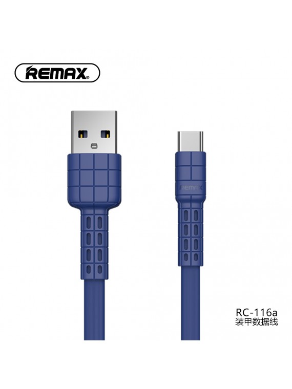 REMAX RC-116a Armor Series Data Cable For Type-C Blue