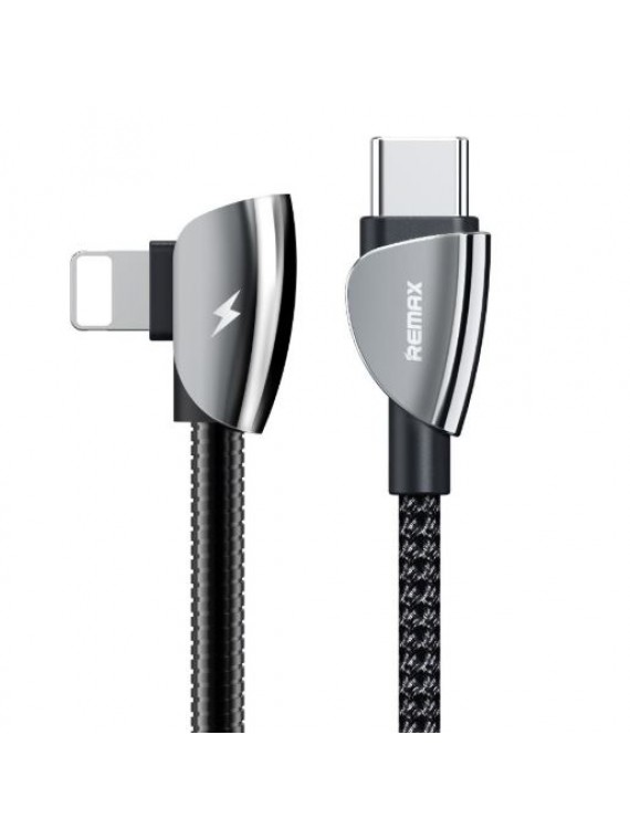 REMAX RC-087 Type-C To Lightning Cable & Holder Black