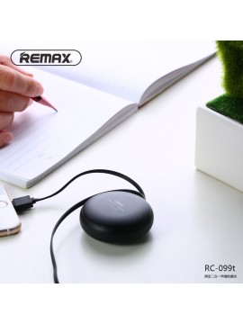REMAX RC-099t Cutebaby Retractable Data Cable 2 in 1 1M Black