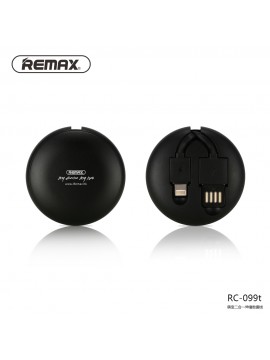 REMAX RC-099t Cutebaby Retractable Data Cable 2 in 1 1M Black