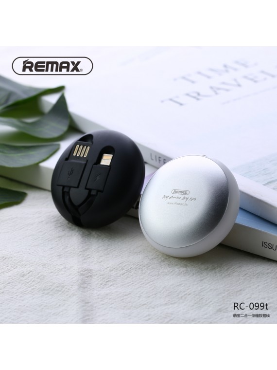 REMAX RC-099t Cutebaby Retractable Data Cable 2 in 1 1M Black