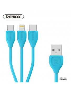 REMAX RC-050th Lesu 3 in 1 Cable Blue
