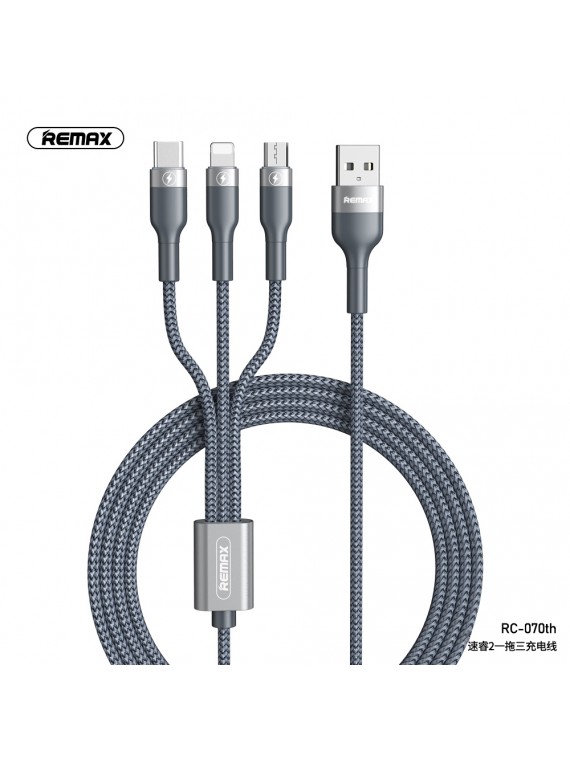 REMAX RC-070th Sury 2 Series 3-in-1 new Charging Cable White