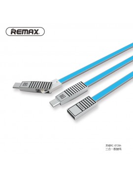 REMAX RC-072th Linyo Series 3 in 1 Cable Blue