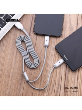 REMAX RC-078th TWINS 3 in 1 Cable Silver