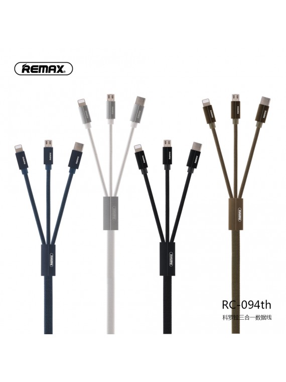 REMAX RC-094th KEROLLA Series 3 in 1 Cable Blue