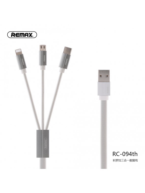 REMAX RC-094th KEROLLA Series 3 in 1 Cable White