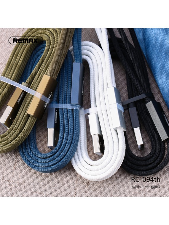 REMAX RC-094th KEROLLA Series 3 in 1 Cable Blue