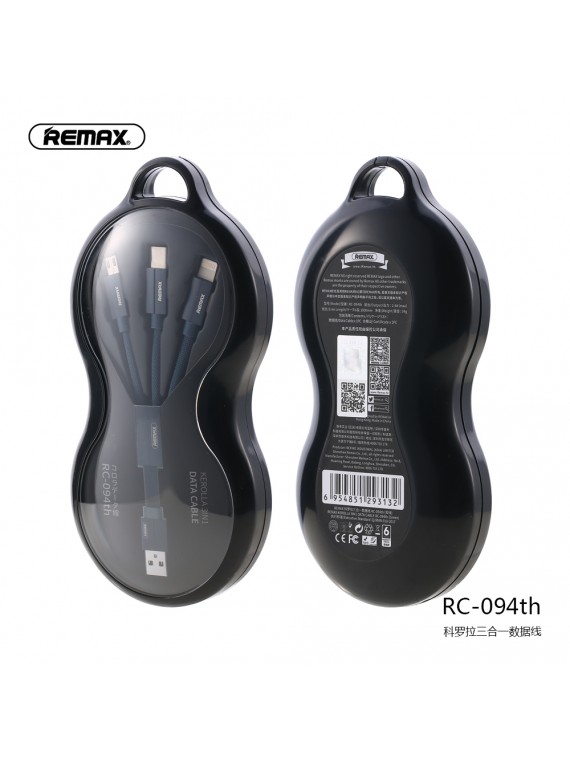 REMAX RC-094th KEROLLA Series 3 in 1 Cable Blue