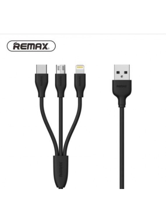 REMAX RC-109th SUDA 3 in 1 Fast Charging Cable 1M Black