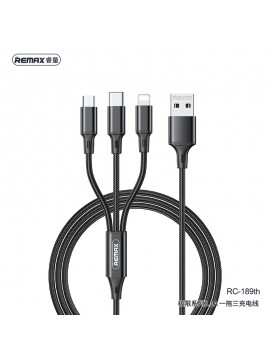 REMAX RC-189TH Gition Series 3 in 1 Cable Black