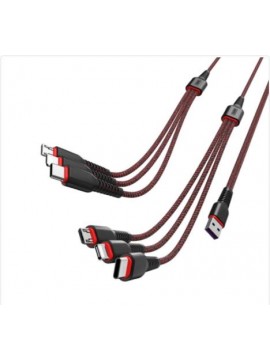 REMAX RC-153 Share Series 6 In 1 Charging Cable Black+Red