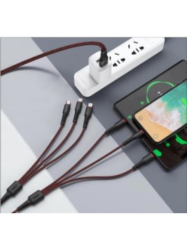 REMAX RC-153 Share Series 6 In 1 Charging Cable Black+Red