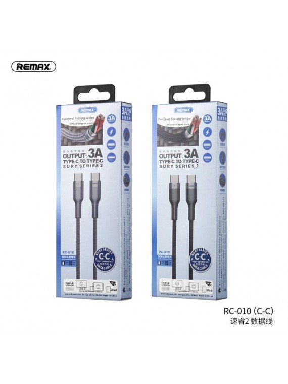 REMAX RC-010(C-C) Sury 2 Series PD Fast Charging Cable Black