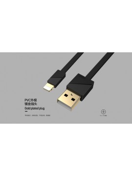 REMAX RC-048i Gold Plating Quick Charging 3A Data Cable Black