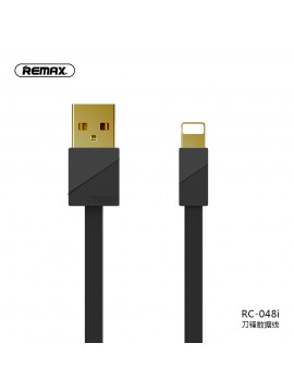 REMAX RC-048i Gold Plating Quick Charging 3A Data Cable Black