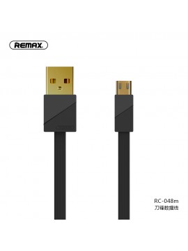 REMAX RC-048m Gold Plating Quick Charging 3A Data Cable Black