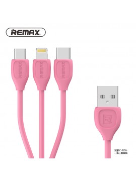 REMAX RC-050th Lesu 3 in 1 Cable Pink