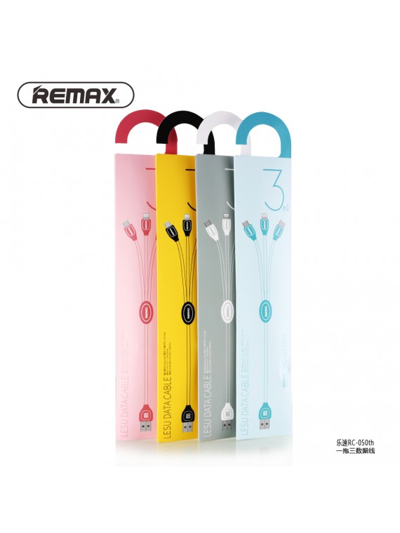 REMAX RC-050th Lesu 3 in 1 Cable Black
