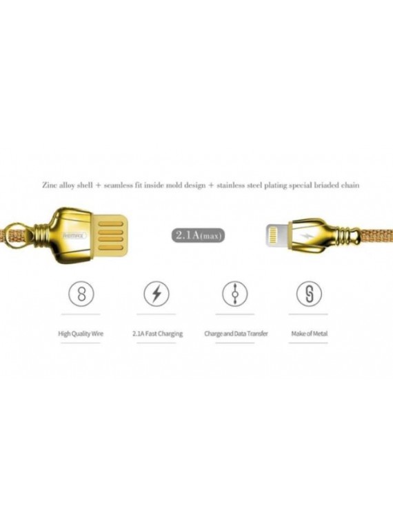REMAX RC-063i Data Cable For Lightning Gold