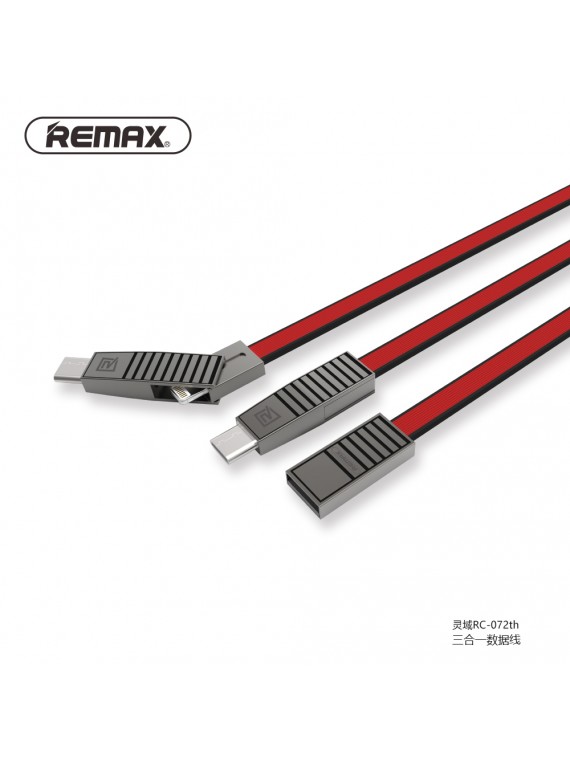REMAX RC-072th Linyo Series 3 in 1 Cable Red