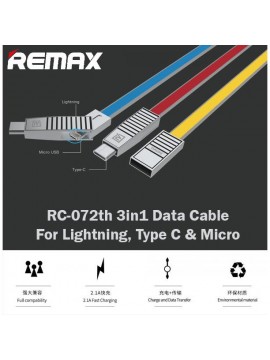 REMAX RC-072th Linyo Series 3 in 1 Cable Red
