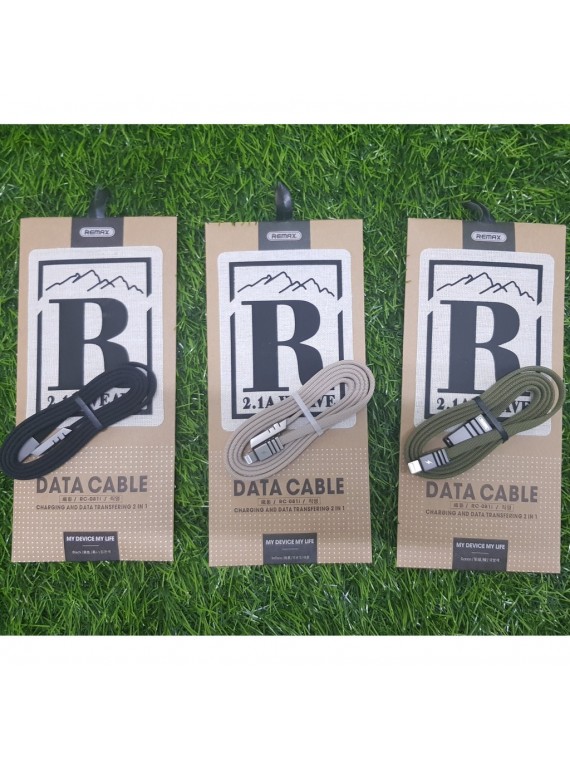 REMAX RC-081i Weave Data Cable For Lightning olive Green