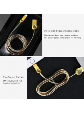 REMAX RC-085i Data Cable For Lightning Gold