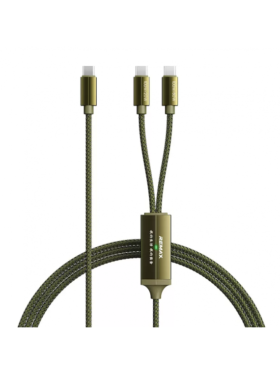 REMAX RC-092t Kerolla Series 100w Aluminum Fast Charging Cable Green