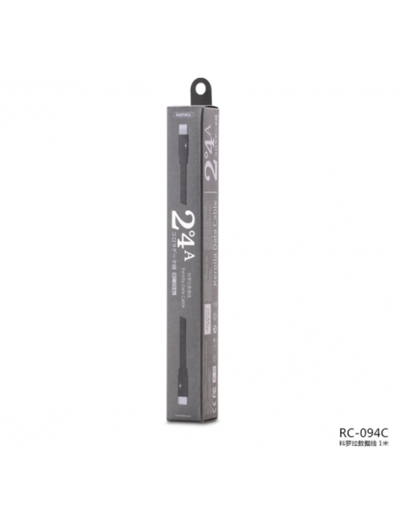 REMAX RC-094C Kerolla Data Cable Type-C To Lightning 2M Black
