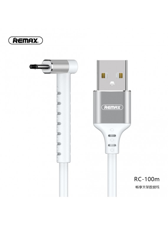 REMAX RC-100m 2 In 1 Data Cable & Phone Holder White